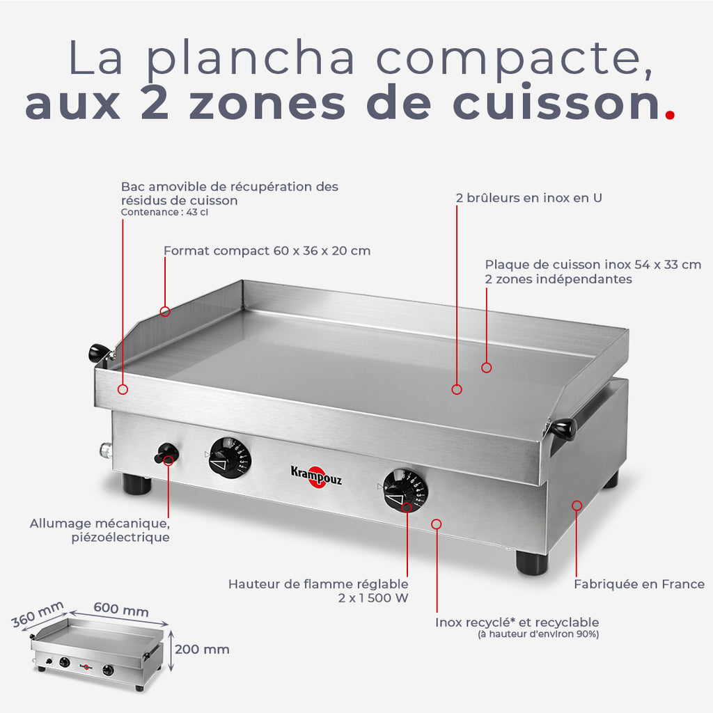 Plancha Samba gaz – PFSB2MA-KR - 2